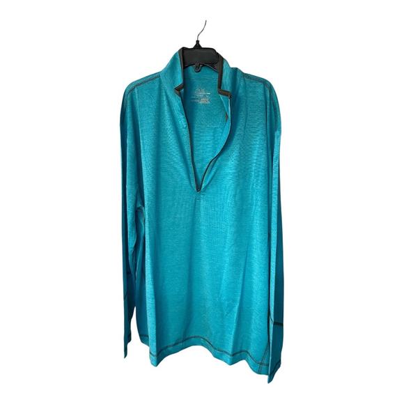Page & Tuttle Men's Size XL Cool Swing Performance Half Zip Teal Blue Golf NWT - Picture 2 of 6